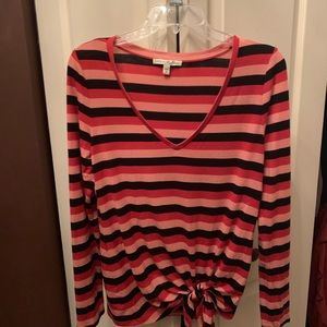 Express long sleeve black and pink strips size S/P